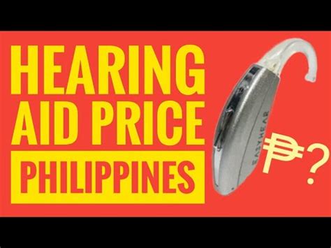 Hearing Aid Price in the Philippines .